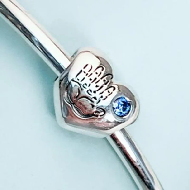 

100% 925 Sterling Silver Bead Shining Palm Love Beads Fit Pandora Bracelet For Women Diy Jewelry