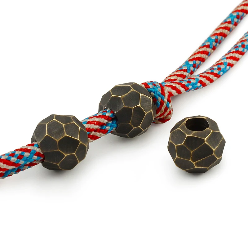 1 шт./лот винтажные круглые латунные бусины для ножа шариковые в форме веревки