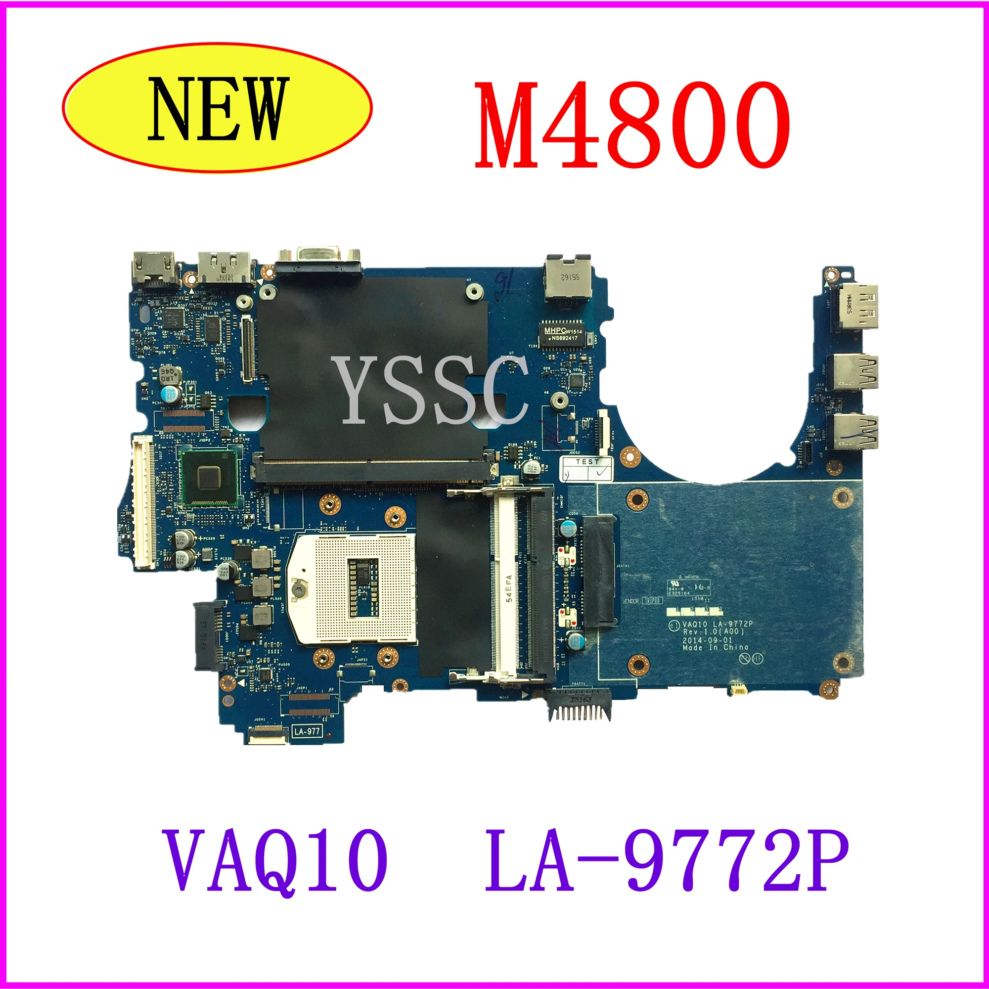 Новая модель (ЖК-экран EDP) для точной материнской платы ноутбука M4800 рабочая