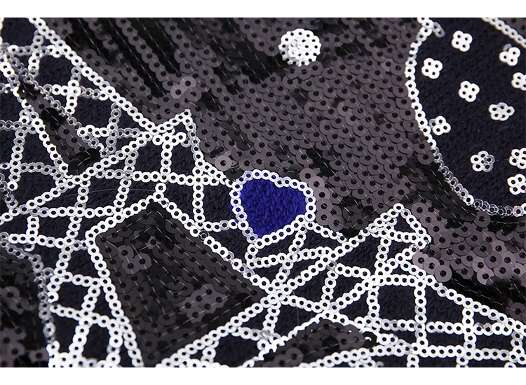 Дизайнерская черная сумка-тоут из искусственной кожи с пайетками Парижская