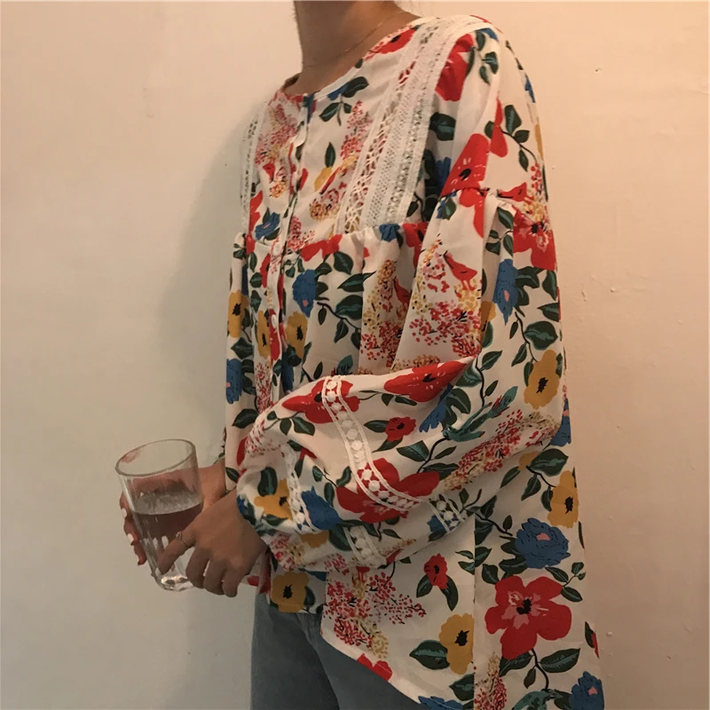 Шифоновый кардиган в стиле ретро с принтом снежинки и длинным рукавом кимоно