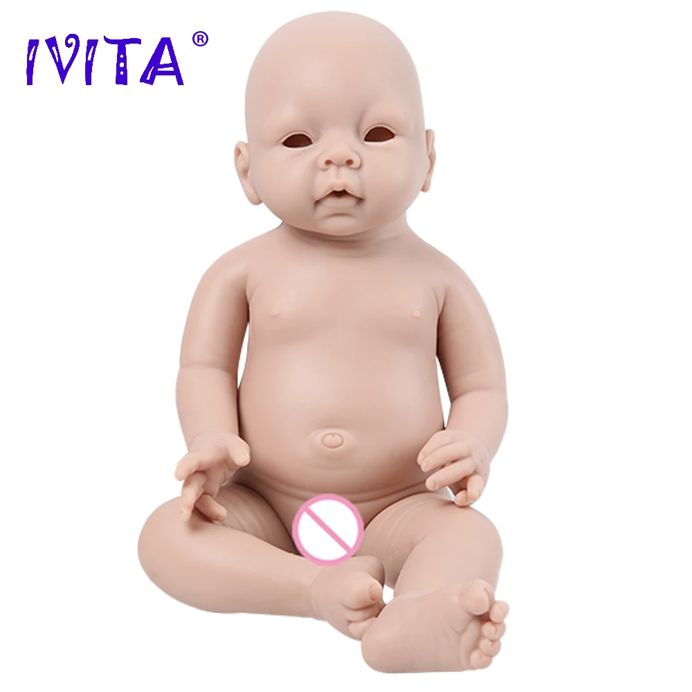 IVITA WG1506 51 см 3200 г силиконовая кукла новорожденного младенца неокрашенные