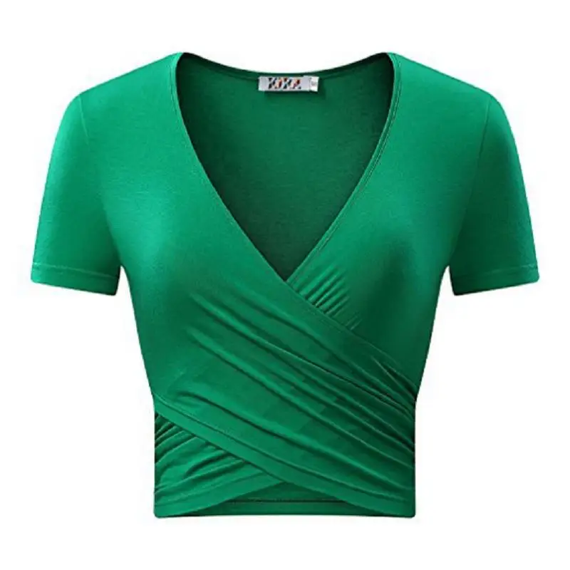 2018 Spring Summer European And American New Style Ms Explosion Models Women T-shirt Cross-Short Sleeve Top Wholes |