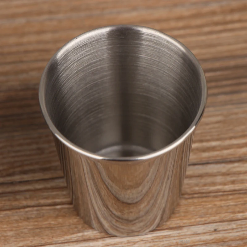 Кружки из нержавеющей стали серебряный портативный набор для путешествий