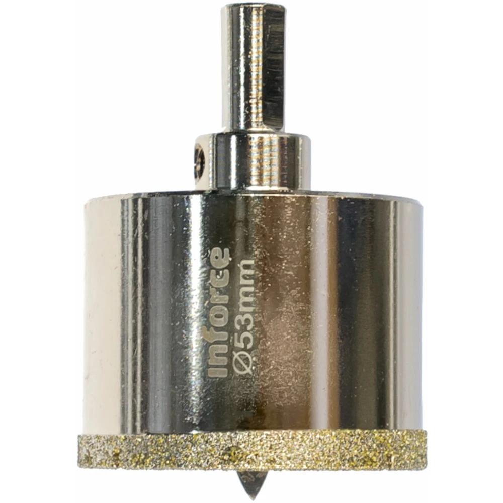 Коронка алмазная по стеклу и керамике (53 мм 30 мм) inforce 11 01 075|Сверла| |