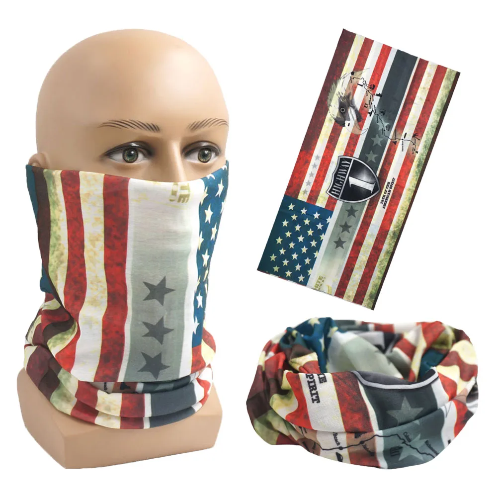 Камуфляжная однотонная Бандана с черепом повязка на шею голову для велоспорта