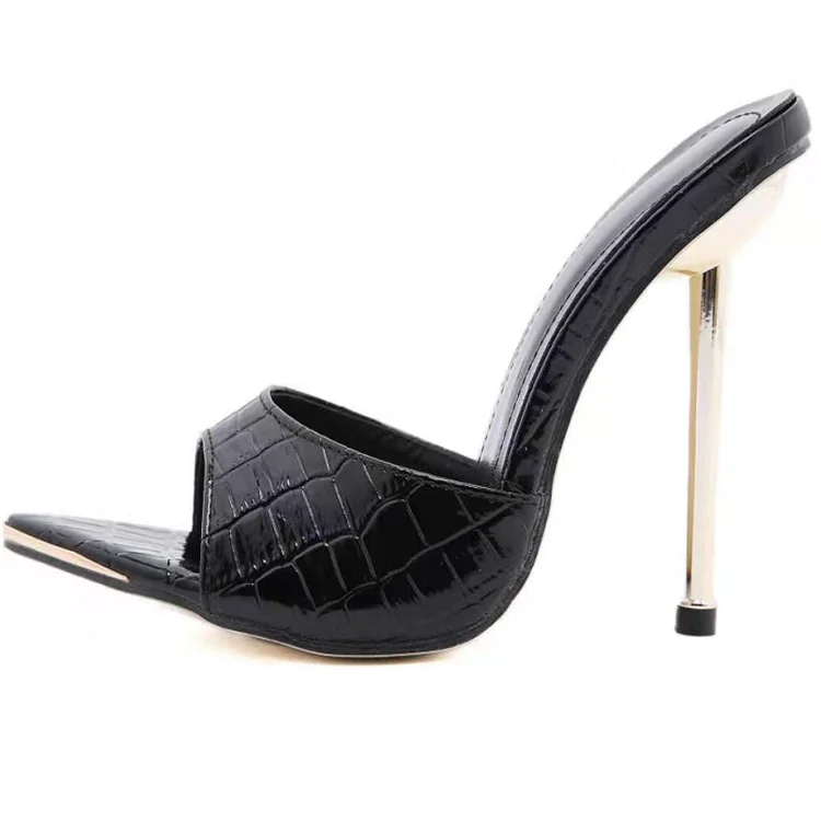 

2021 Women High Heel Slippers Shoes Fashion Summer Pointed Open Toe Slippers Shoes for Women Stiletto Sexy Wedding Party Shoes