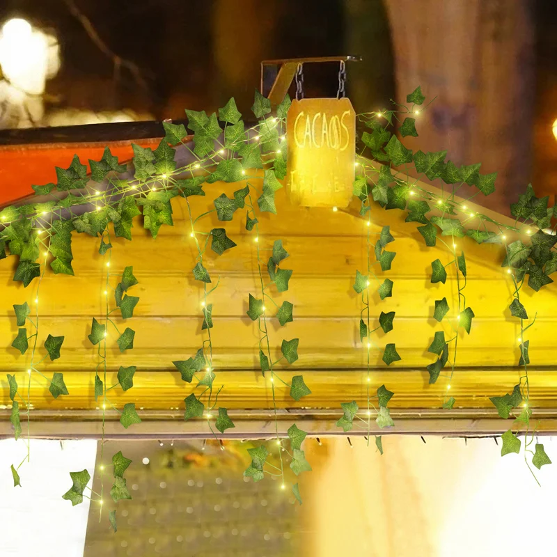 

5M/10M Fairy Lights Outdoor Solar Garland Maple Leaf String Lights Solar Led Light Outdoor Garden Christmas Decor Street Garland