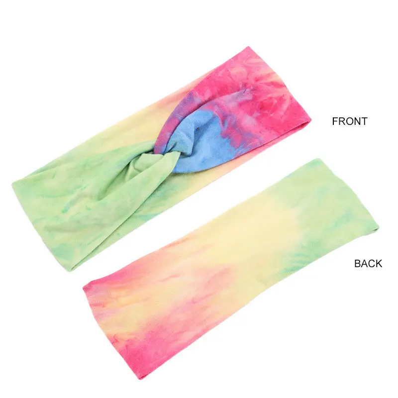 Женская повязка на голову с галстуком краской хлопковые эластичные повязки для
