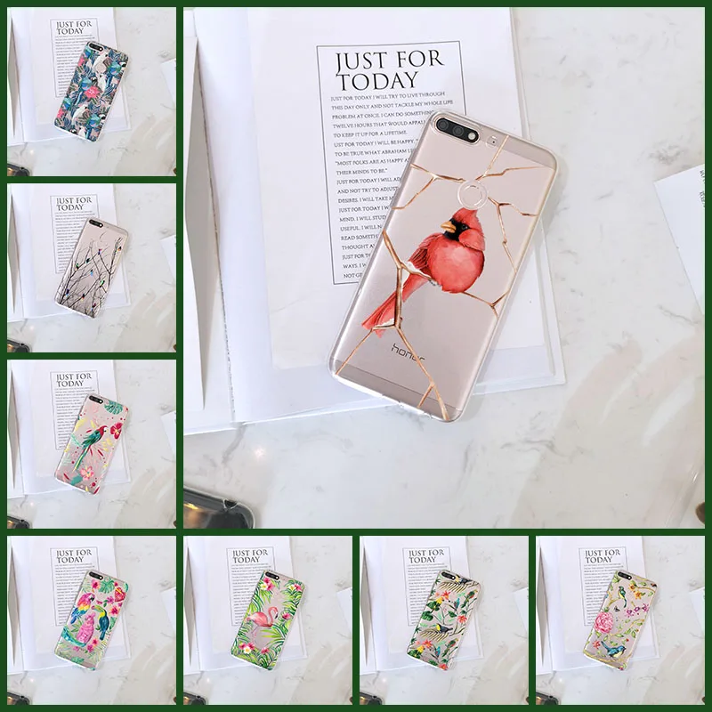 Мягкий чехол для телефона Huawei Honor 7 7S 7X 7A 7C Pro 8X MAX 10 9 8 эстетичный силиконовый с