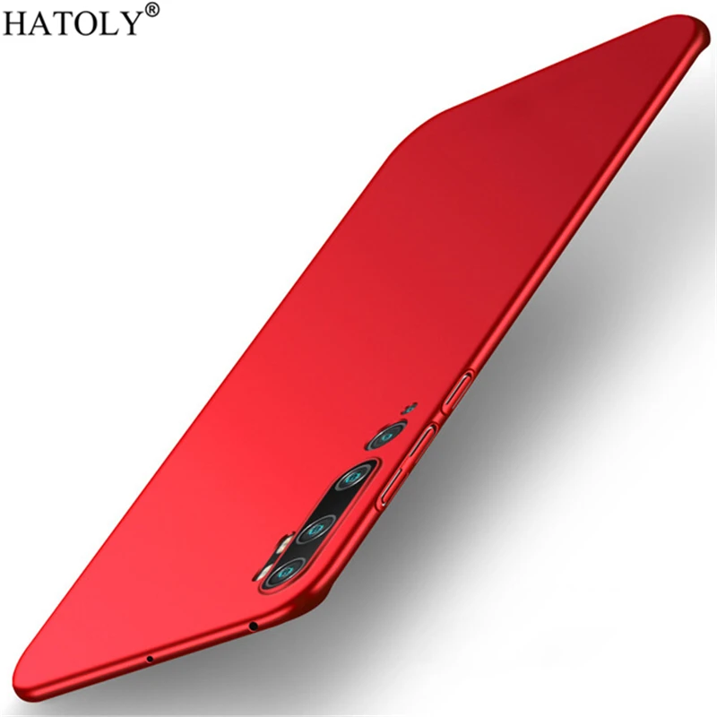 Red Для Xiaomi mi Note 2 Чехол Note 8 10 CC9 Pro тонкий гладкий и ультра-тонкий PC телефон задняя крышка для Xiao mi Red mi 7A 8A чехол Funda - Цвет: Red
