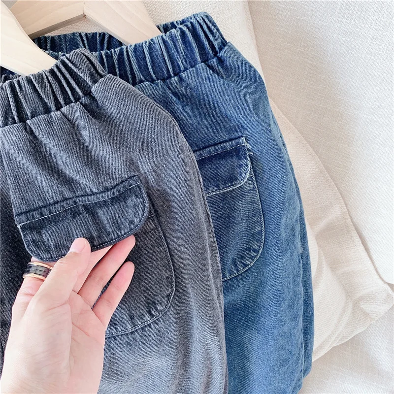 

2020 children clothing autumn new baby girls Korea jeans girls haroun pants