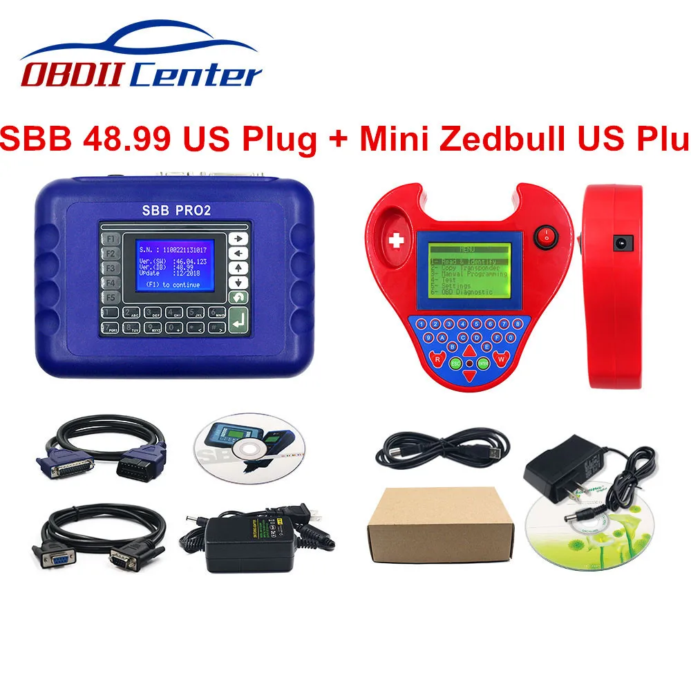SBB US Zedbull Red Лучшая цена интеллектуальный мини-zedbull Автомобильный ключ транспондер Zed Bull Hw V5.02 Sw V508 Мини Zed-bull Obd2 Ключевые программист для 8c 8e чипы - Цвет: SBB US Zedbull Red