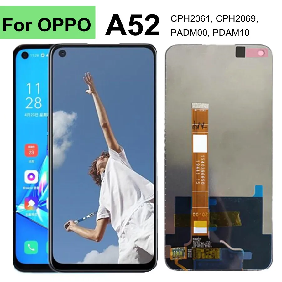 Pantalla LCD de 6,5 pulgadas para OPPO A52 2020, montaje de digitalizador con pantalla t&aacute;ctil para Oppo A52 A 52 a52 CPH2061CPH2069-0
