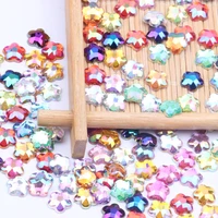 8mm 5000pcs acrylic rhinestones flat back quincunx earth facets many colors glue on beads diy jewelry making accessories