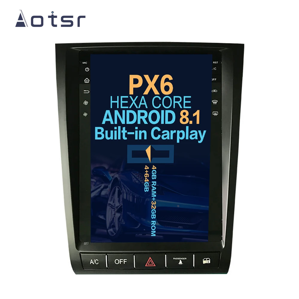 Aotsr Tesla 12 1 &quotвертикальный экран Android 8 автомобильное радио DVD мультимедийный плеер