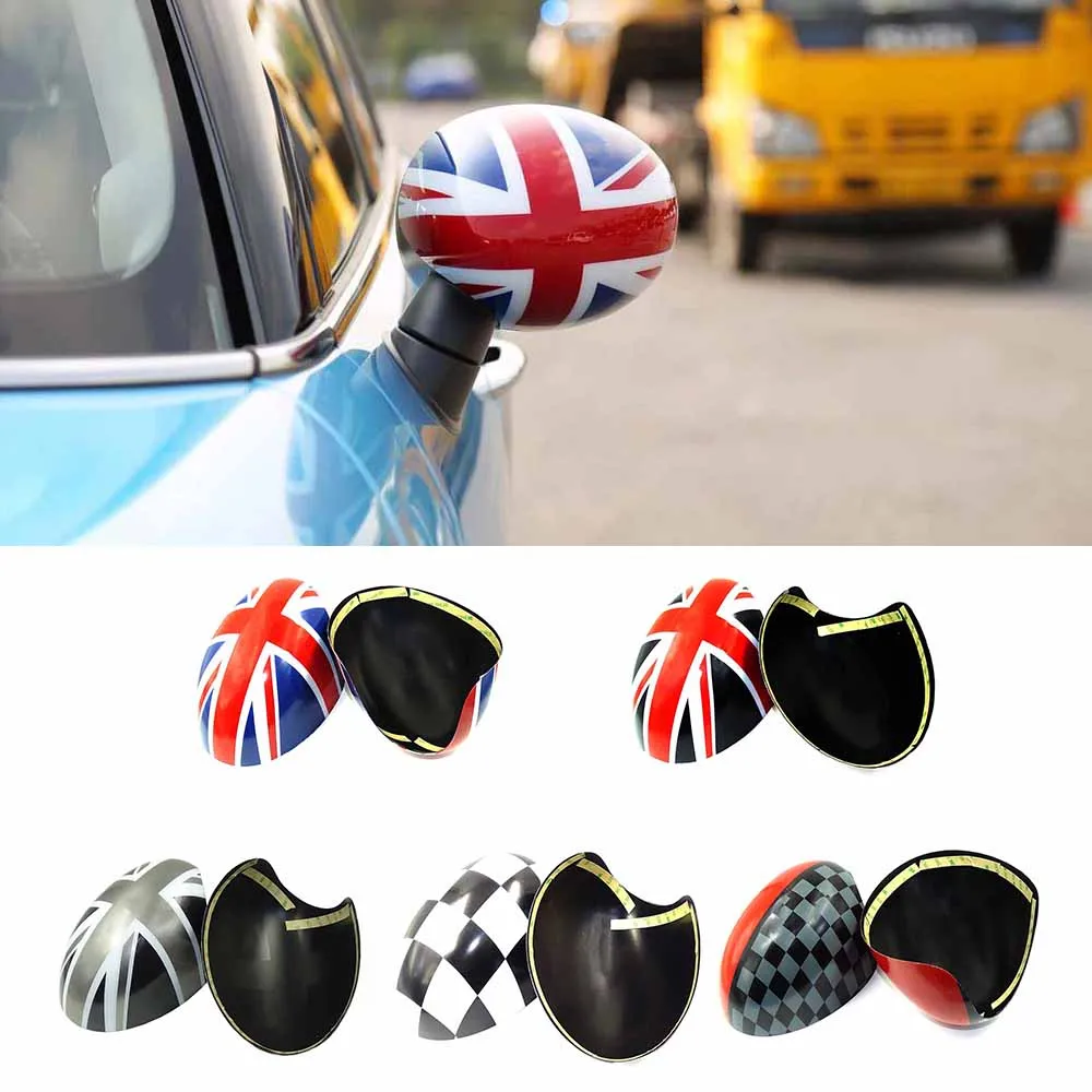 Зеркальные Чехлы для дверей и заднего вида 2 шт. Стайлинг автомобиля Mini Cooper S Clubman