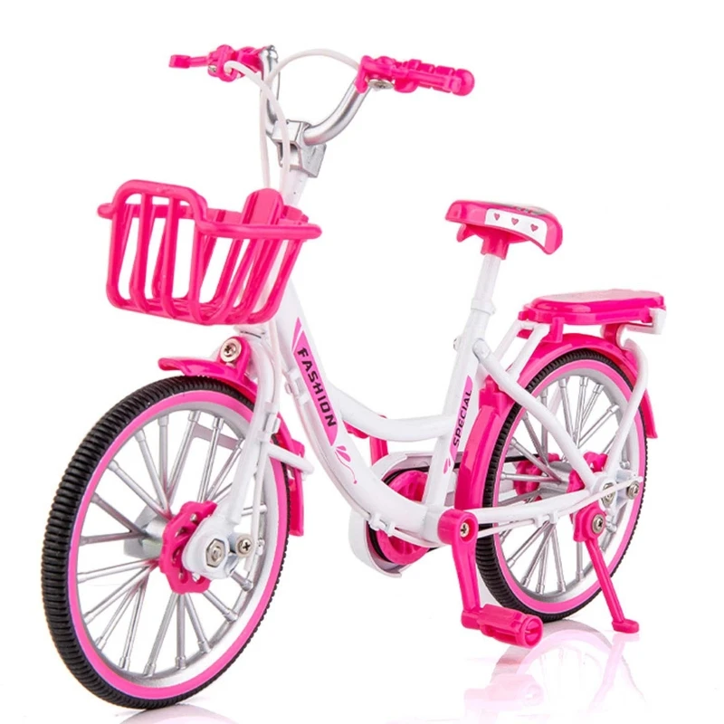 

1:10 Simulation Alloy Bicycle Toy Mini Family Bicycle Women Bike Model Ornaments Q6PD