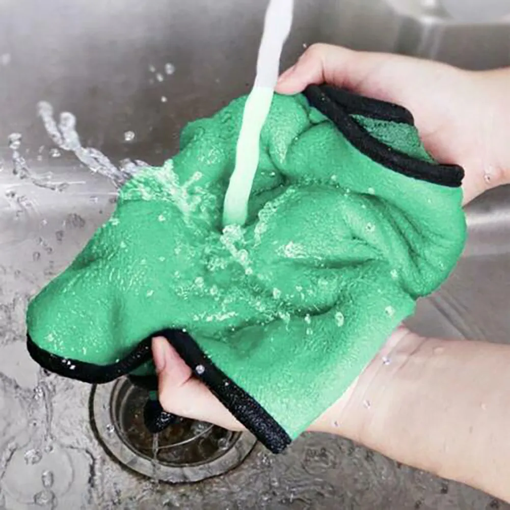 

Polishing Cleaning Towels Car Wash Cloth 2PCS Drying Green+Grey Microfibre