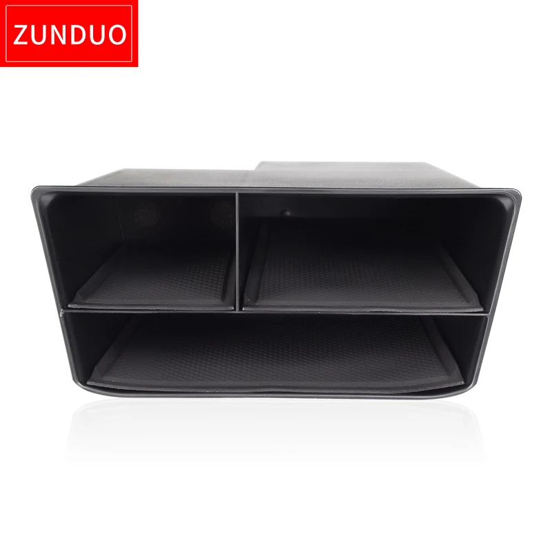 ZUNDUO ящик для хранения центральной консоли для VW POLO Plus GTI приборной панели Tidying box для Volkswagen аксессуары для POLO черный