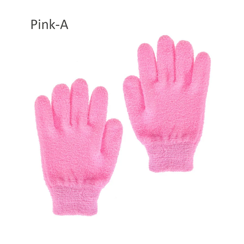 Pink A 1 Набор многоразовые перчатки для спа гелей уход за телом увлажняющий отбеливающий Отшелушивающий гель для ухода за кожей ног носки тонкий аромат снимает стресс - Цвет: Pink A