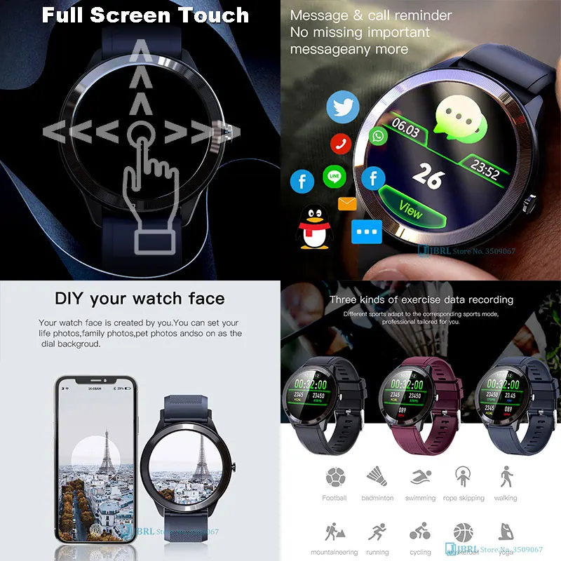 

Smart Watch Women Men Smartwatch Fitness Tracker Sport Bluetooth Smart Wrist Watches For Android IOS Women Men Smart-watch Hours