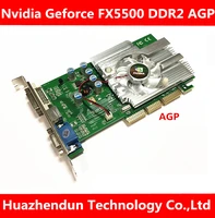 original brand new video card for geforce fx5500 256mb ddr agp 4x 8x vga dvi graphics card s video 1pcs free shipping