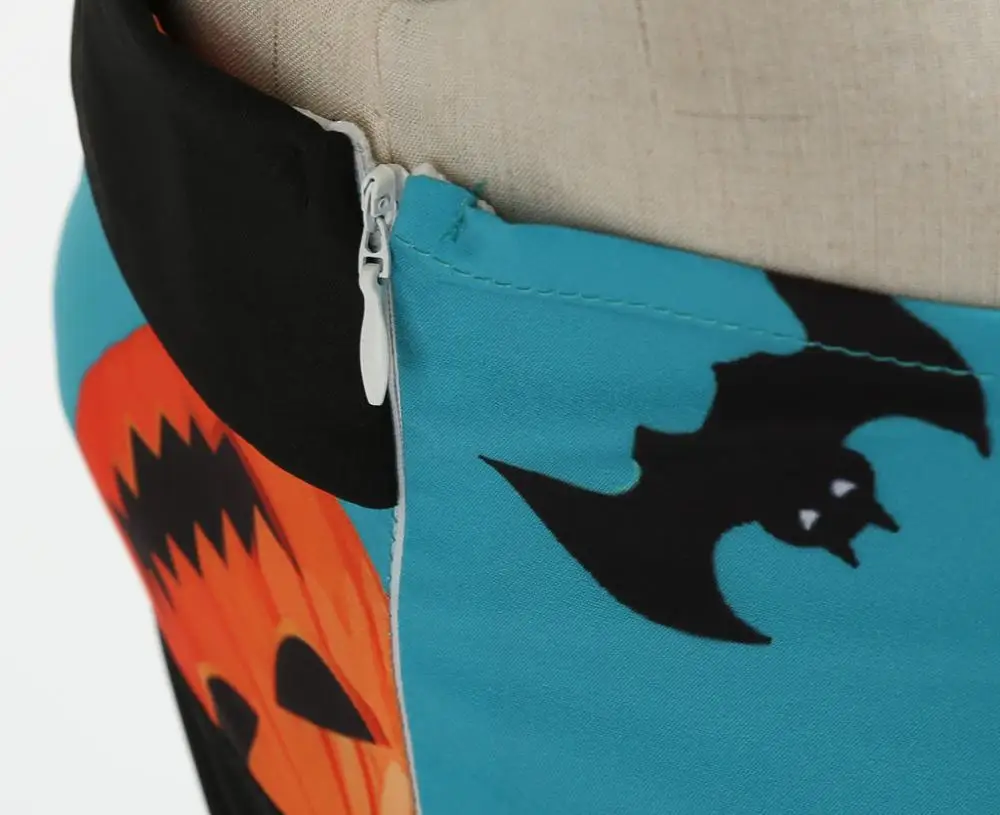 Женское платье винтажный принт Холтер Хэллоуин вечеринка Свинг костюмы на для