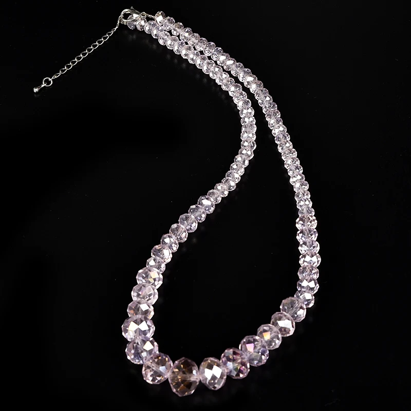 Розового цвета с украшением в виде кристаллов 6-14 мм граненый круглый шарик башня