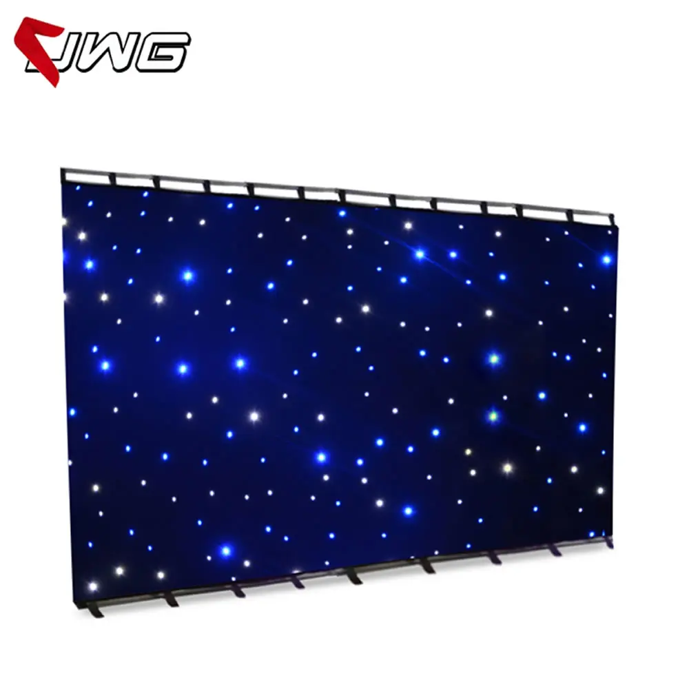 Free Shipping 2Mx3M Blue White Led Star Cloth Matrix Led Star Backdrop Background Stage DJ Pub DMX LED