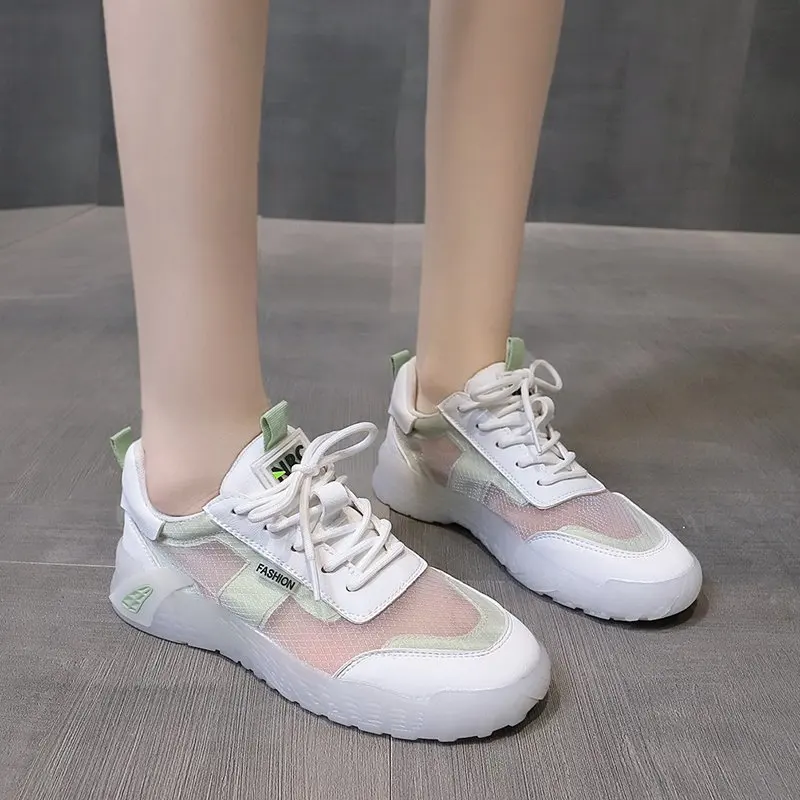 

2020 New Spring Women Casual Shoes Breathable Mesh Platform Sneakers Women New Fashion Mesh Sneakers Shoes Woman