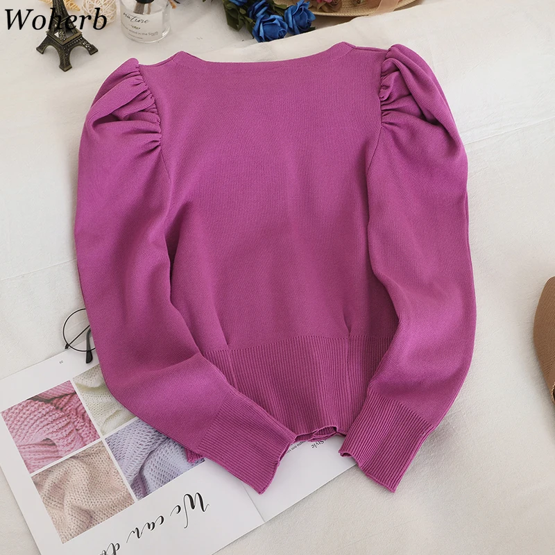 Кардиган женский короткий однотонный трикотажный в Корейском стиле 91149 |