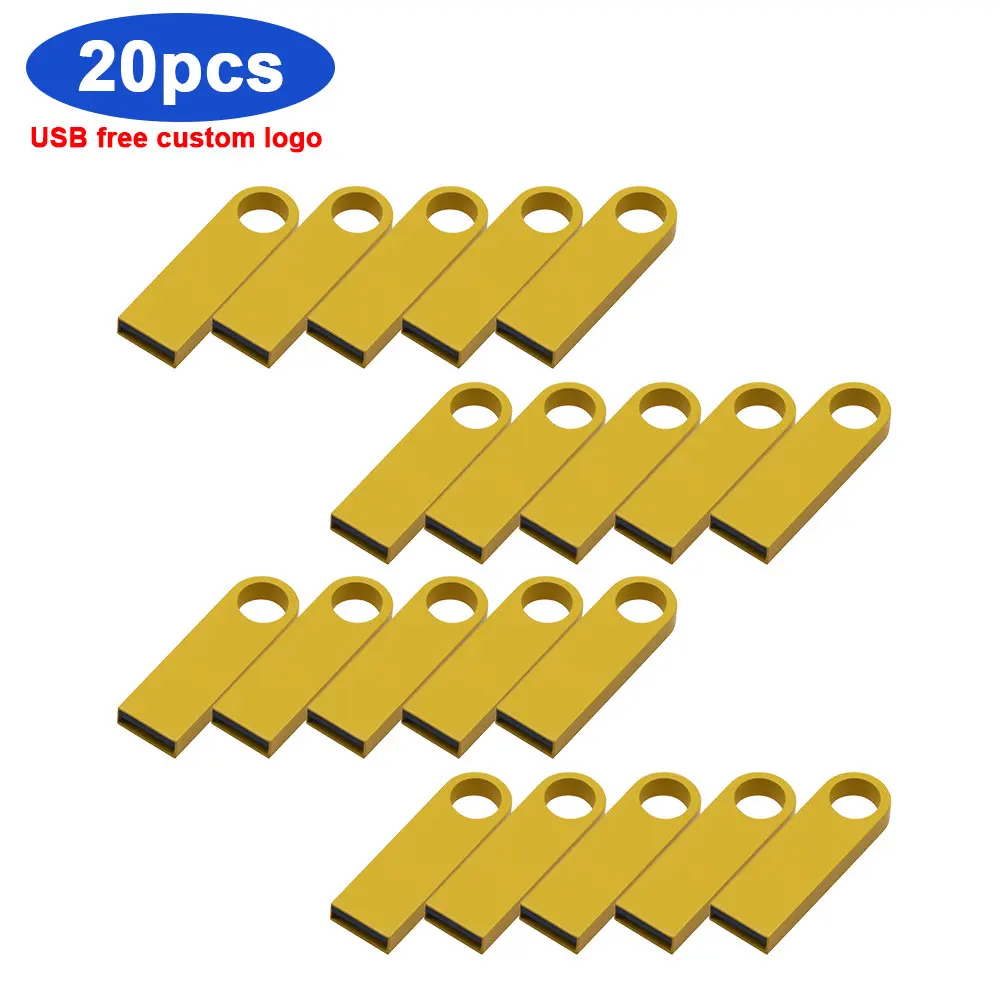 

Металлический флеш-накопитель Usb 2,0 с бесплатным логотипом, флешка для подарка, 20 шт./лот, 64 ГБ, 32 ГБ, 16 ГБ, 8 ГБ, 4 Гб