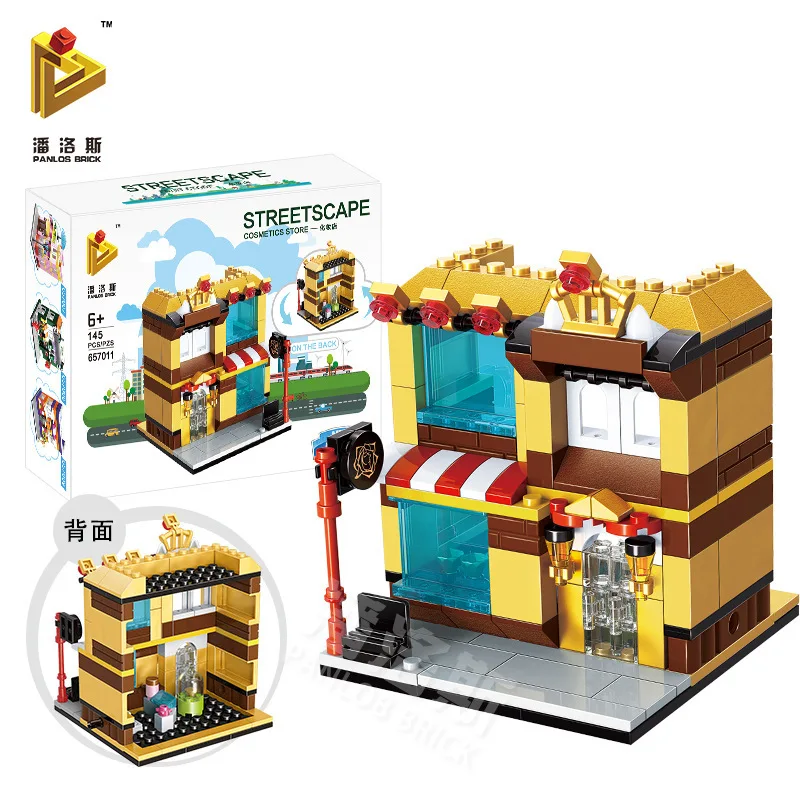 Конструктор мини-уличный магазин с видом рынка креативная архитектура мороженое