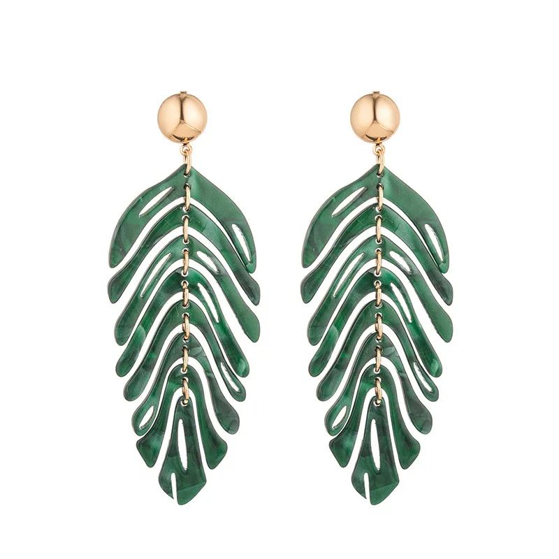 

Женские длинные серьги в форме листьев, простые Висячие серьги для вечеринок, 2020