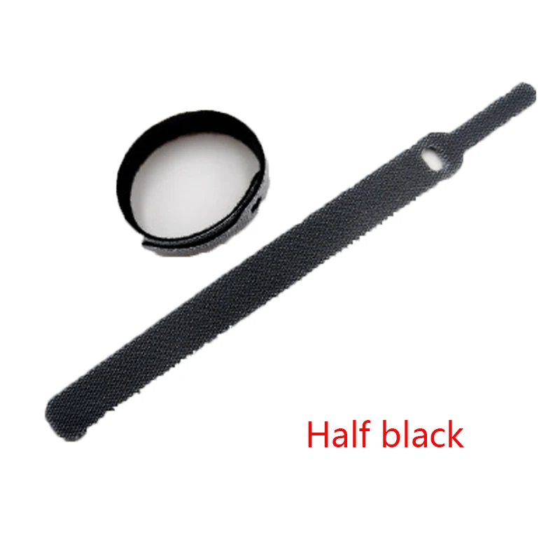 Half black 50 шт./компл. Карамельный Цвет данных кабельные стяжки нейлон крюк и петля кабель жгут проводов крепление кабеля Маркер ремни Мощность провода Управление - Цвет: Half black