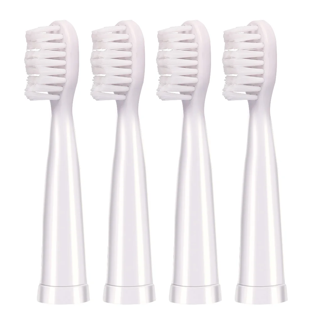 White 4pcs Сменная головка зубной щетки, Мягкая головка щетки для волос, съемная головка зубной щетки - Цвет: White 4pcs