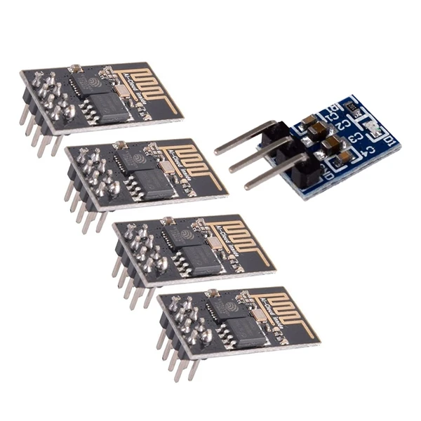 1 шт. Ams1117 3.3 Ldo 800Ma Dc 5 В до 3 понижающий модуль питания и 4 ESP8266 Esp 01 Серийный