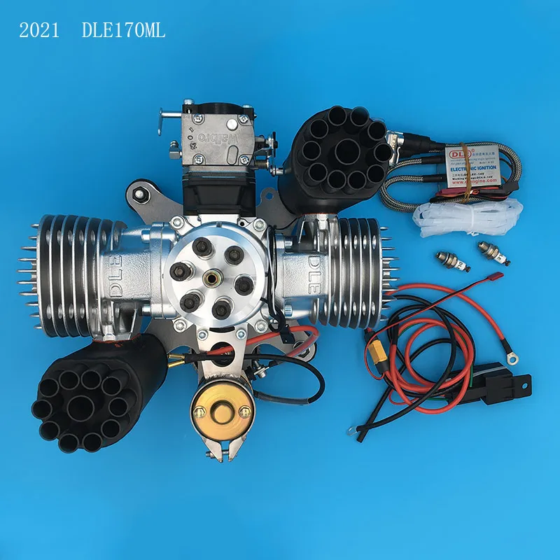 

2021 New DLE170ML ultra-light type power umbrella gasoline engine dual cylinder natural air cooled electric start engine