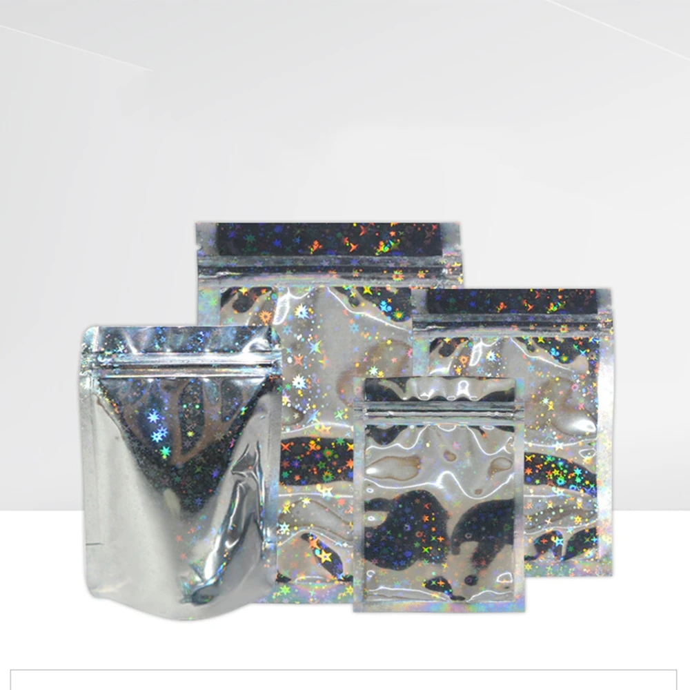 20 шт. пластиковые пакеты с застежкой-молнией голограммой из алюминиевой фольги |