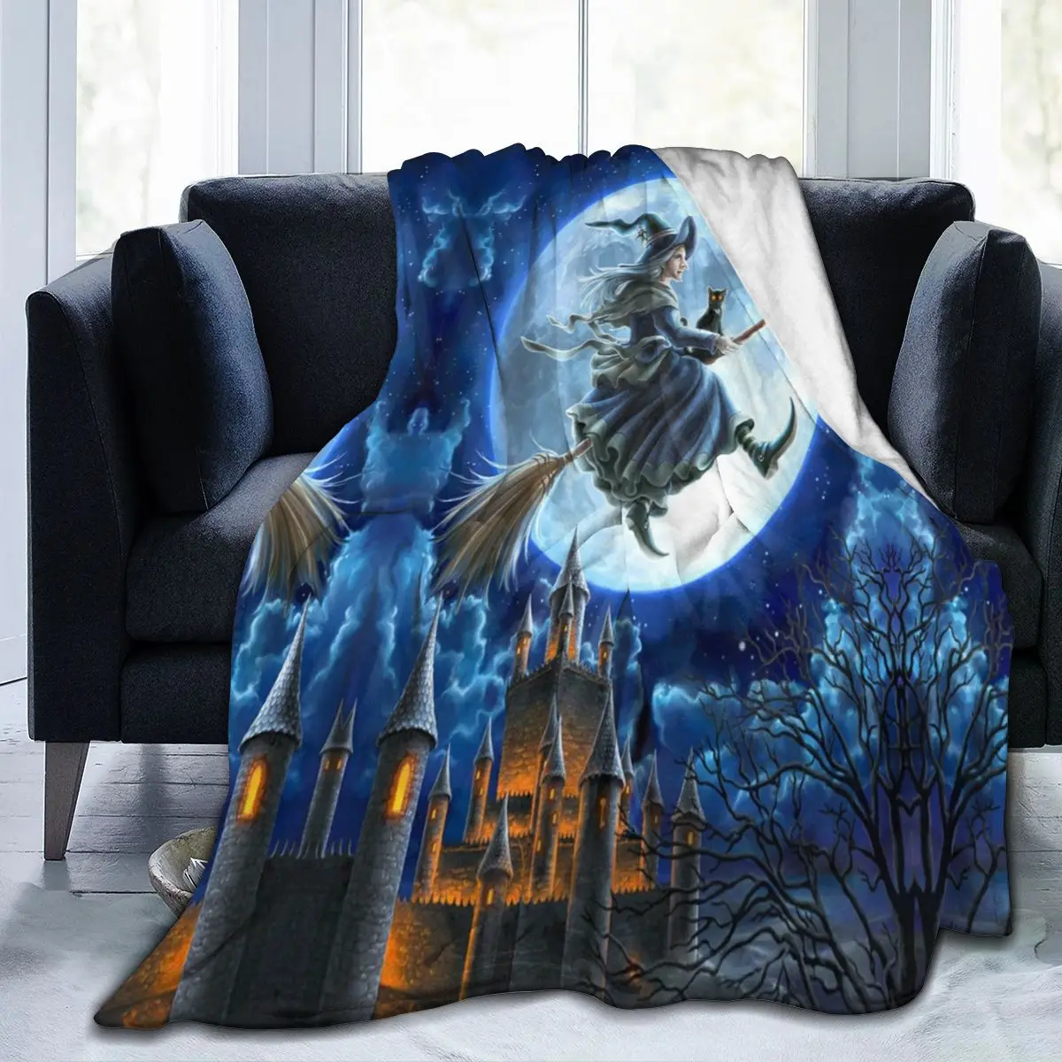 

Halloween 3D printed Plush blanket, personalized super soft blanket, instead of bedding, flannel children's adult bedroom soft b