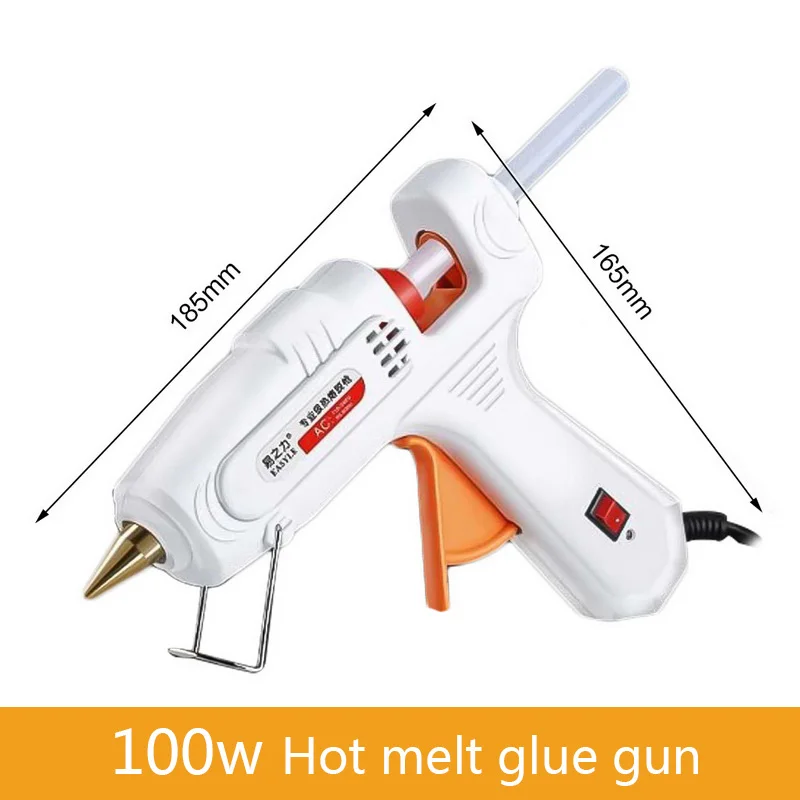 100W only glue gun Urijk термоклей 30 Вт/80 Вт/100 Вт/60-100 Вт Профессиональный высокотемпературный термоклеевой пистолет инструменты для ремонта термоклеевой пистолет с палкой - Цвет: 100W only glue gun