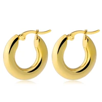 todorova wholesale smooth exquisite big round circle hoop earrings for women girl wedding party stainless steel jewelry