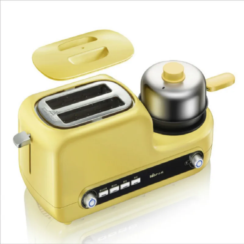 Stainless steel electric Toaster household portable breakfast machine automatic bread baking maker fried eggs boiler frying pan | Бытовая