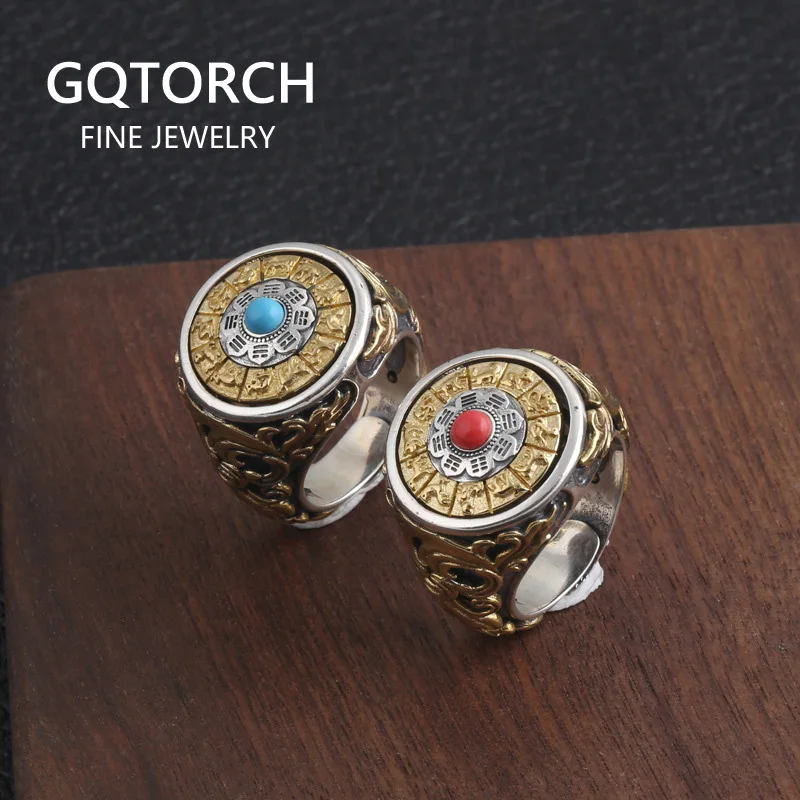 Тибетский Будда 925 пробы серебряные ювелирные изделия шесть слов мантровые