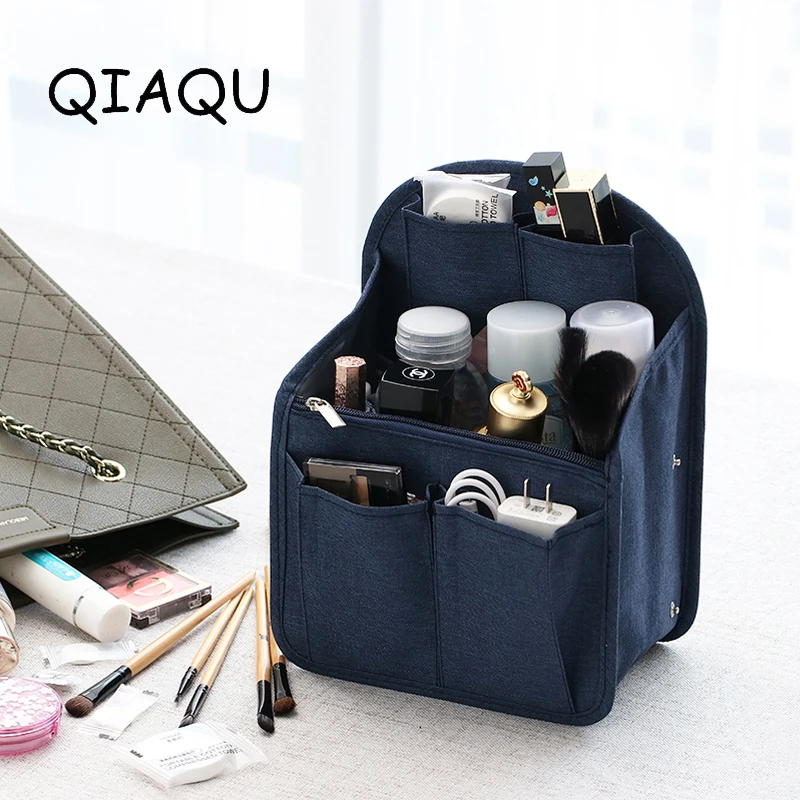 QIAQU High Quality Organizer Insert Bag Women Travel Insert 