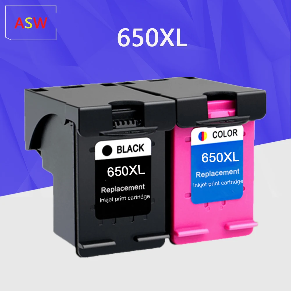 Чернильный картридж ASW 650XL замена для принтера hp 650 xl Deskjet 1015 1515 2515 2545 2645 3515 |