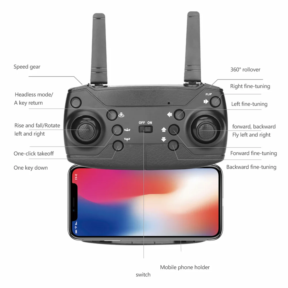 

Mini Drone 4K HD Dual Camera Drone Selfie RC Helicopter Quadcopter Folding Arm K3 UAV Altitude Hold Mode Helicopter Toy For Kids