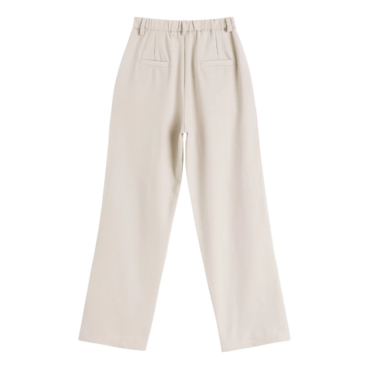 

2021 Fashion Women Spring Autumn Casual Straight Wide Leg Pants Female Pantalon Office Ladies Suit Pants Formal Trousers WP265