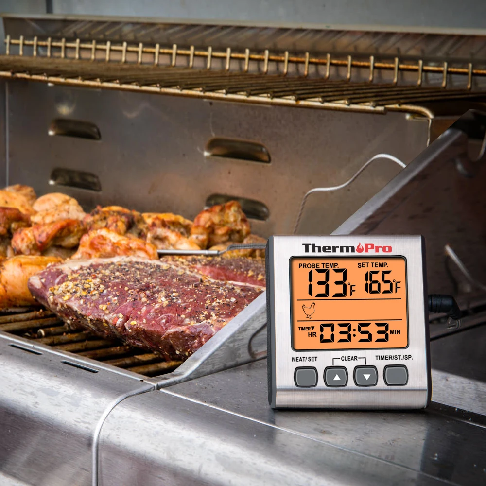 Кухонный Термометр с щупом и таймером термометр для приготовления пищи мяса
